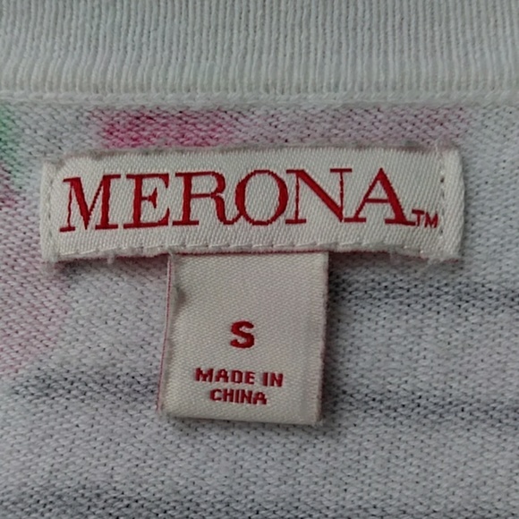 Fun Floral Striped 3/4 Sleeve Sweater - Picture 3 of 5